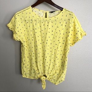 Buffalo David Bitton Yellow Crop Top